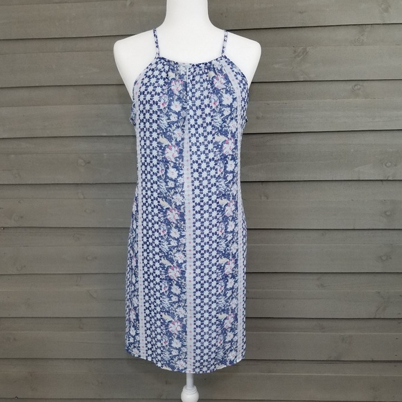 GAP Floral Shift Halter Neck Midi Dress (XS) - Picture 1 of 6